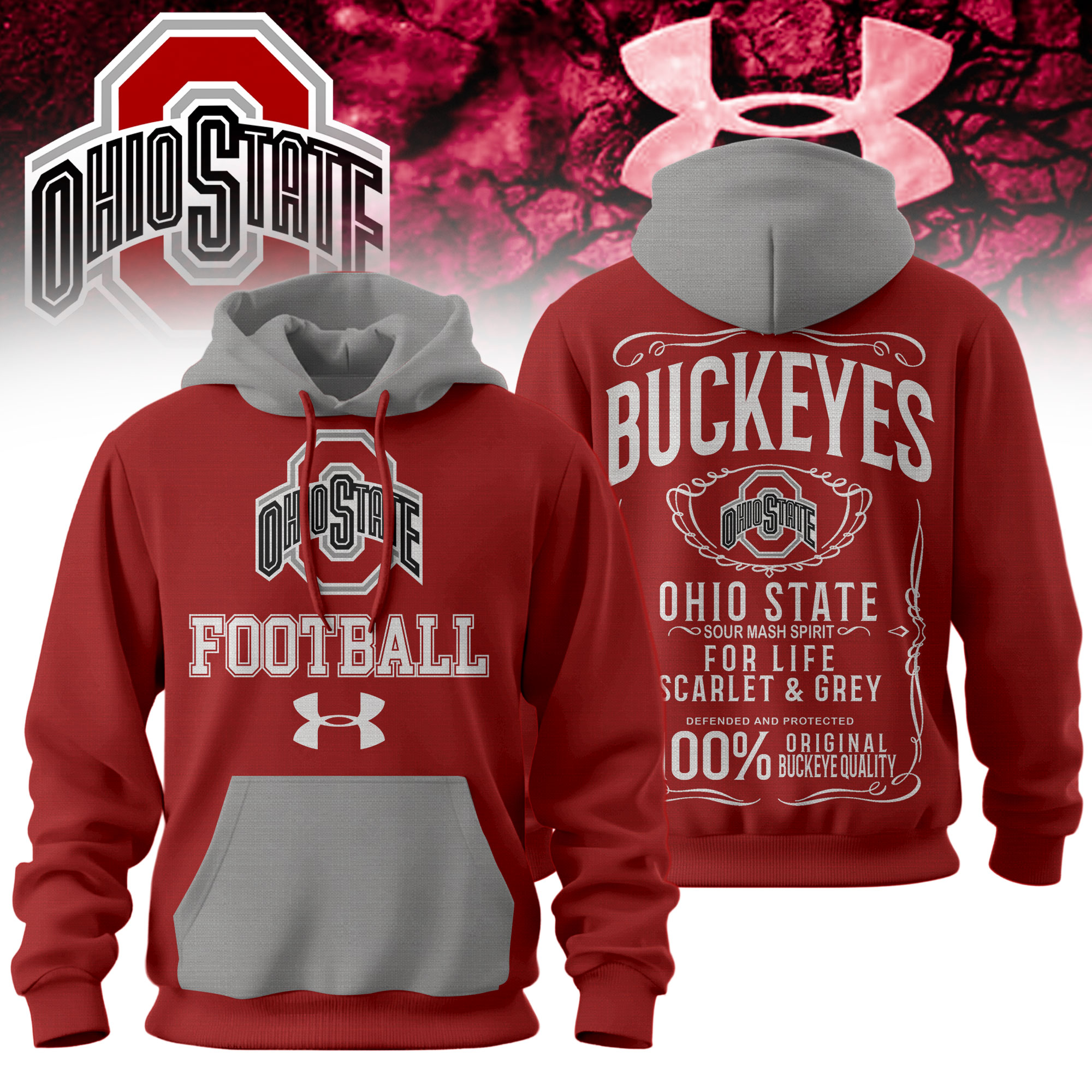 Ohio State Buckeyes | Premium NCAA College Football Under Amour Hoodie
