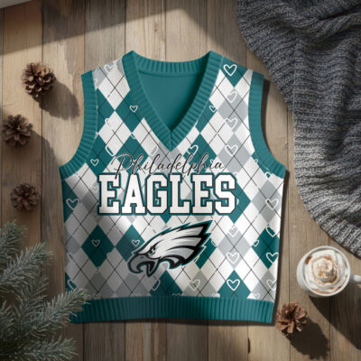 Alternative view of Philadelphia Eagles | Premium NFL Argyle Knit Sweater Vest