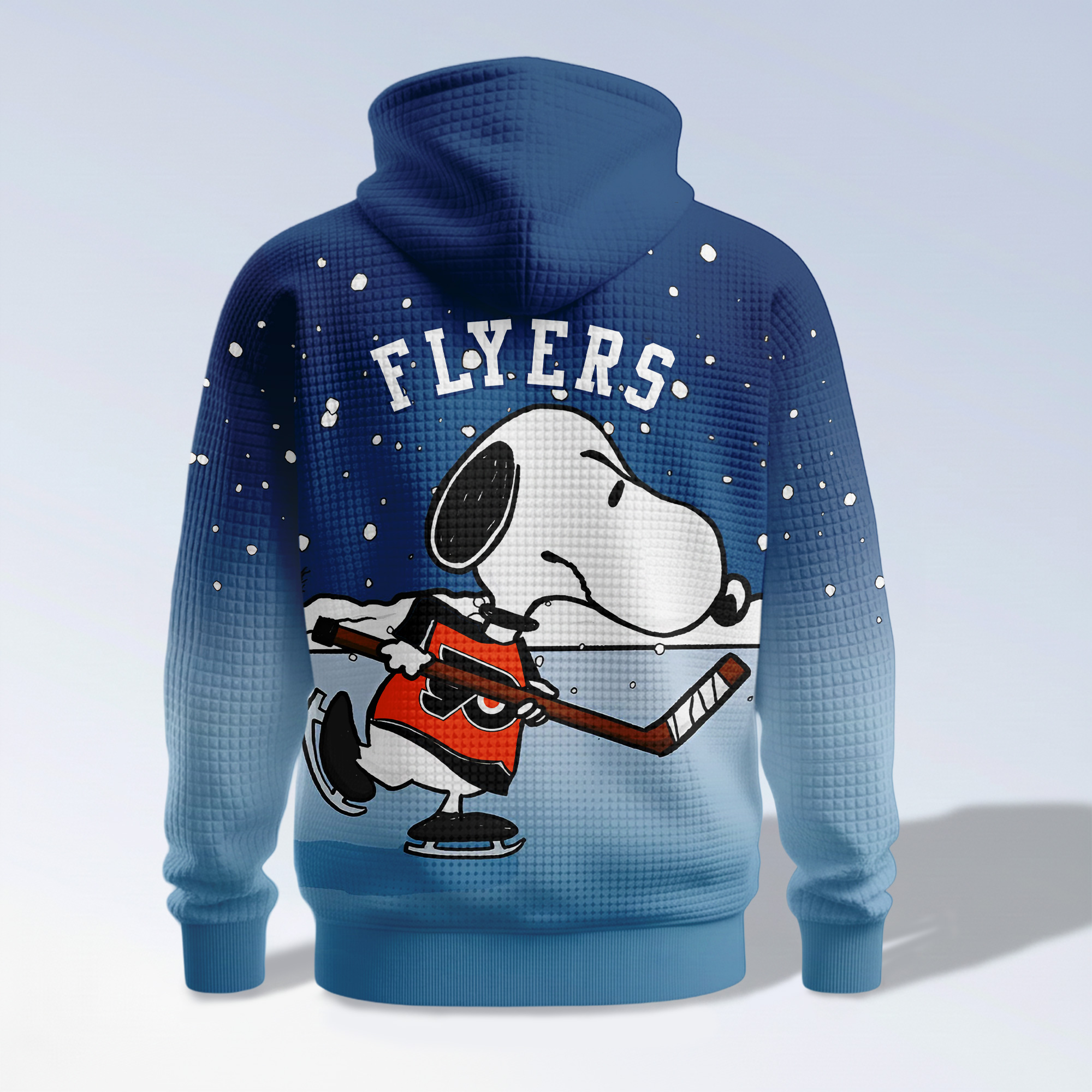 Philadelphia Flyers | Premium NHL Snoopy Hockey 3D Waffle Hoodie TD - Image 3
