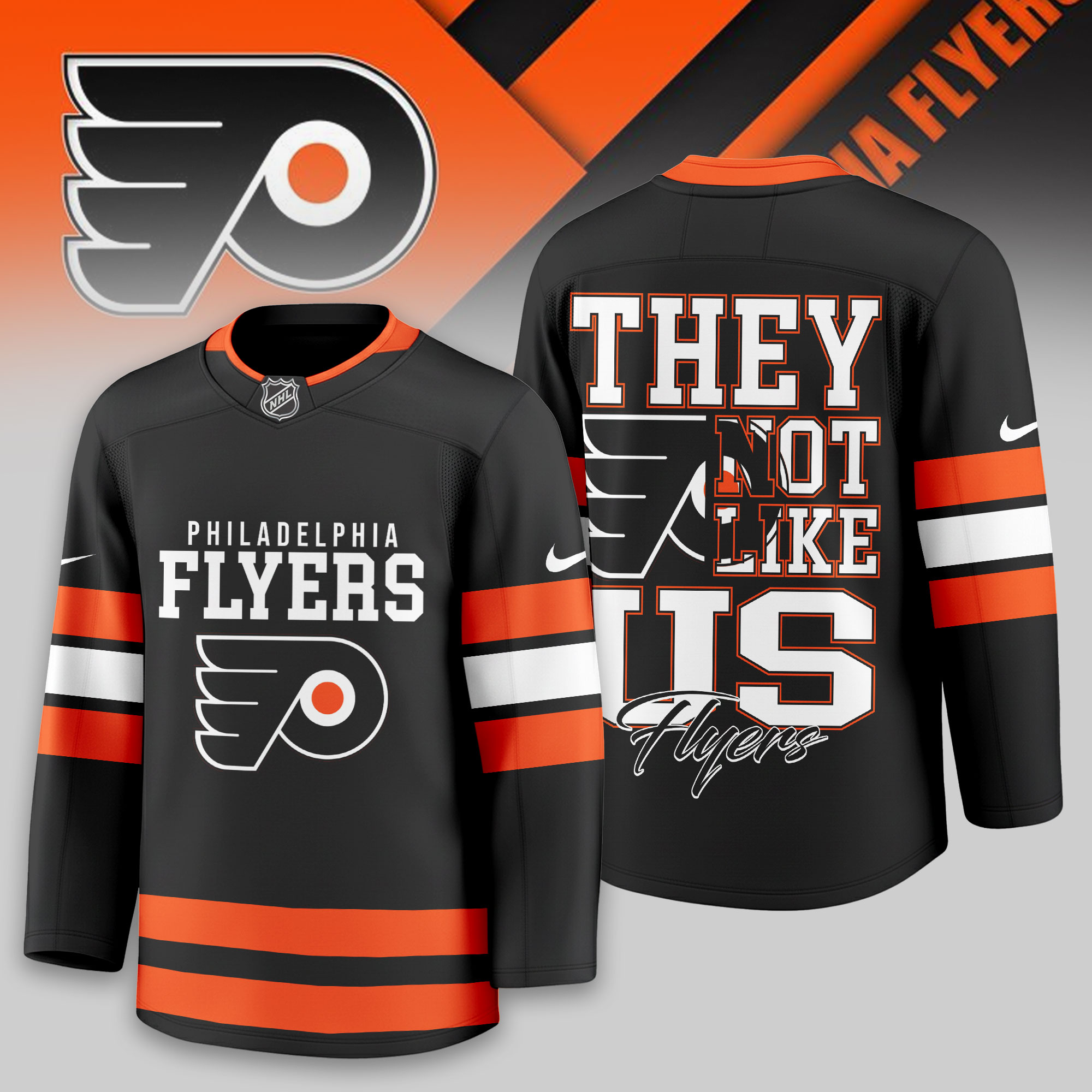 Philadelphia Flyers | Premium NHL They Not Like Us Hockey Jersey - Image 2