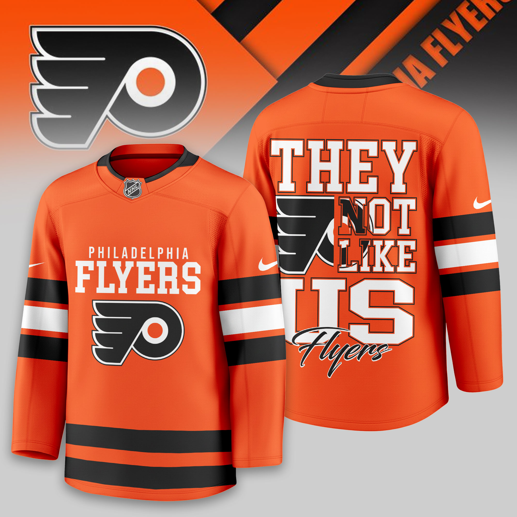 Philadelphia Flyers | Premium NHL They Not Like Us Hockey Jersey - Image 3