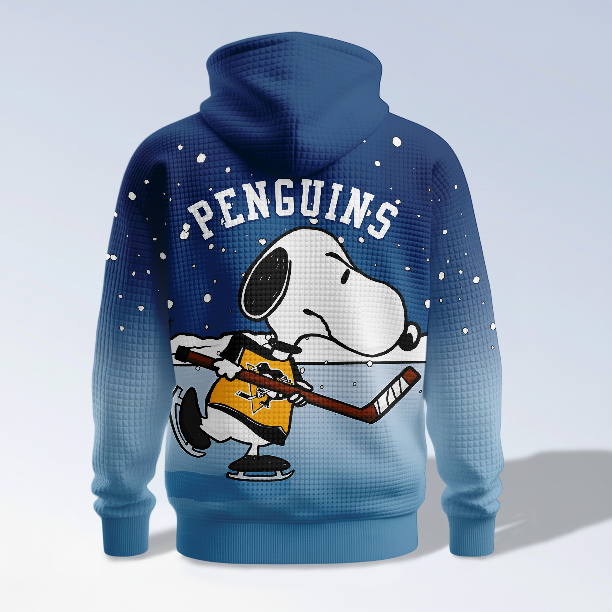 Pittsburgh Penguins | Premium NHL Snoopy Hockey 3D Waffle Hoodie TD - Image 3
