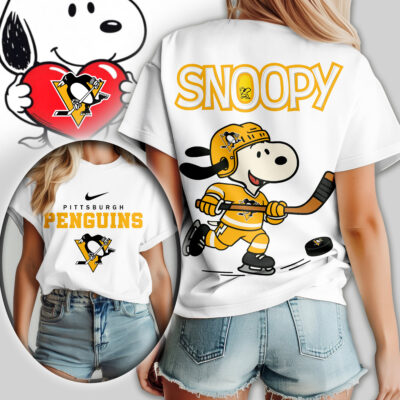 Pittsburgh Penguins | Premium NHL Snoopy Hockey Women Shirt