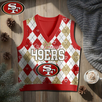 San Francisco 49ers | Premium NFL Argyle Knit Sweater Vest