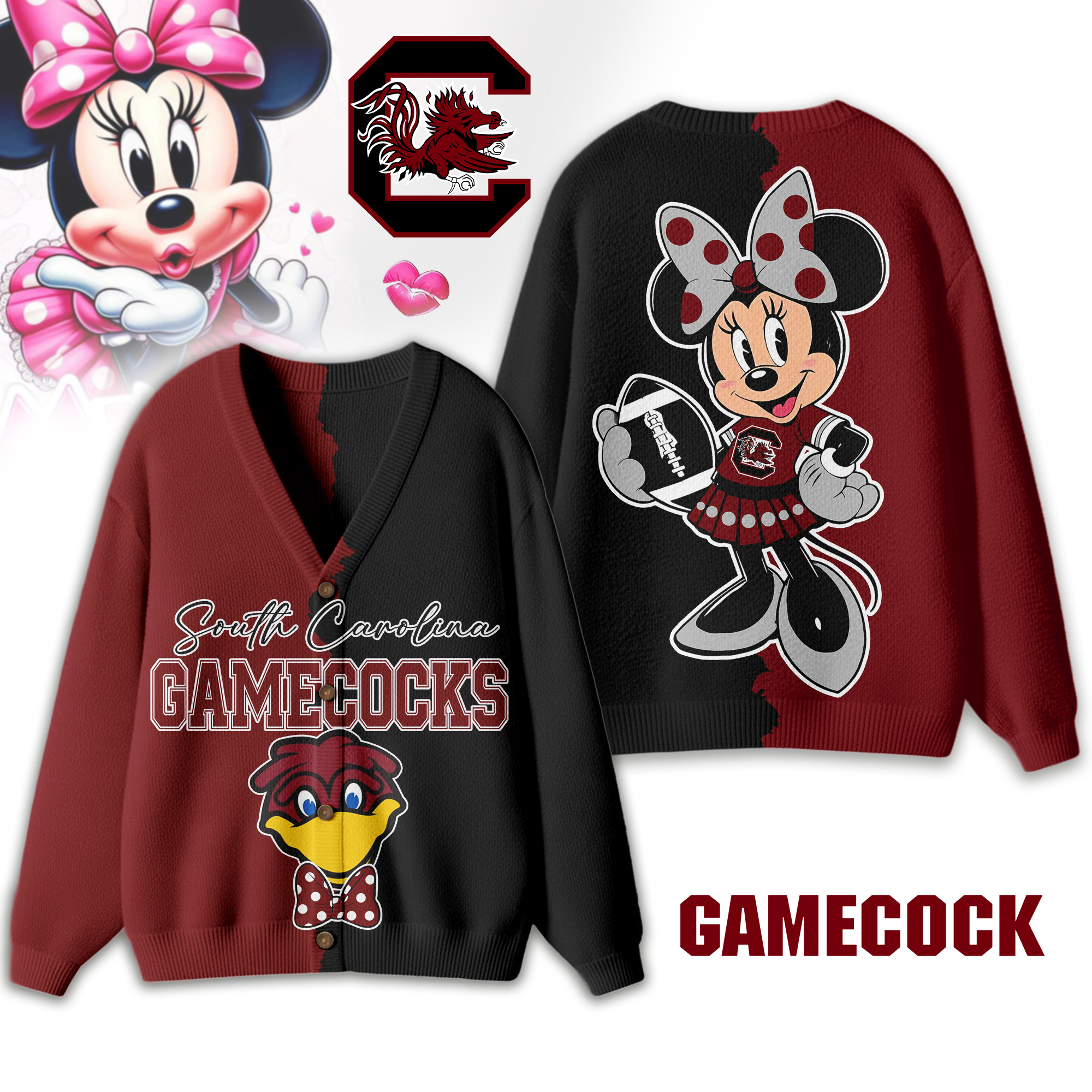 South Carolina Gamecocks | Premium NCAA Minnie Mouse Cardigan