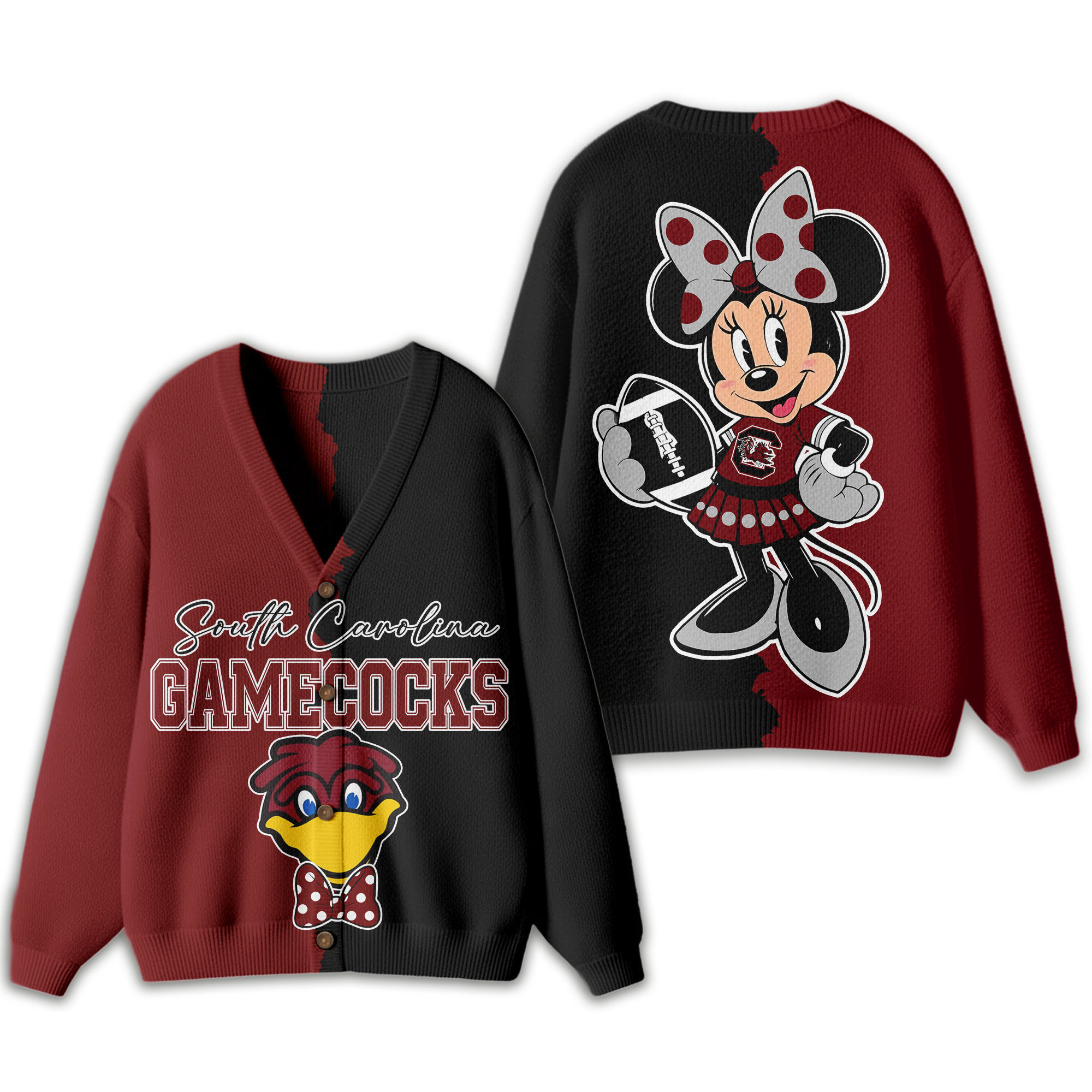South Carolina Gamecocks | Premium NCAA Minnie Mouse Cardigan - Image 2