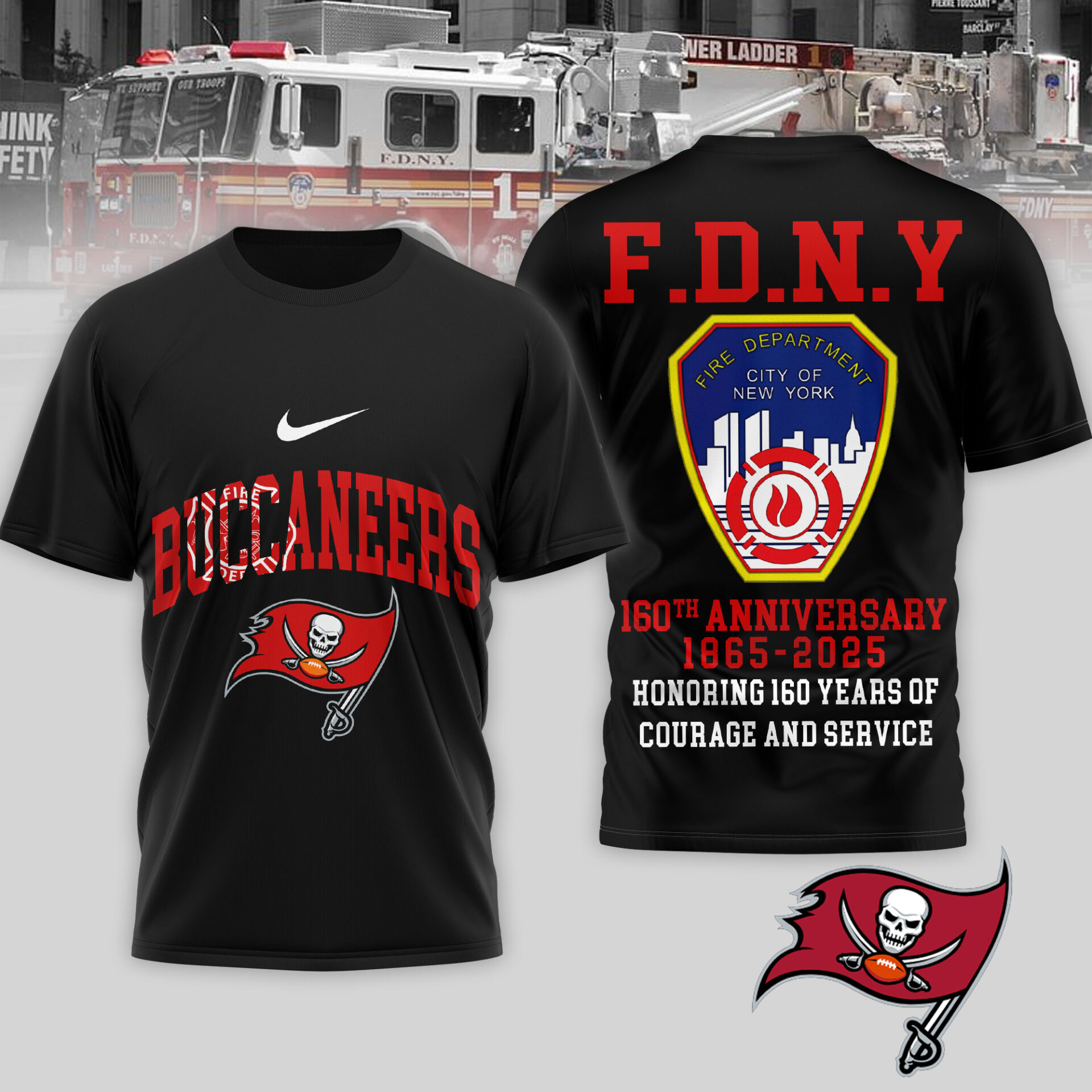Tampa Bay Buccaneers | Premium NFL F.N.D.Y 160th Anniversary 3D Shirt TD - Image 2
