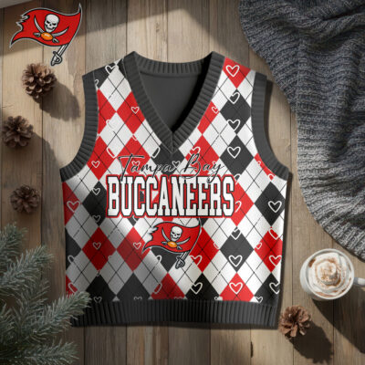 Tampa Bay Buccaneers | Premium NFL Argyle Knit Sweater Vest