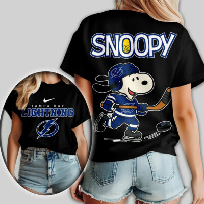 Alternative view of Tampa Bay Lightning | Premium NHL Snoopy Hockey Women Shirt