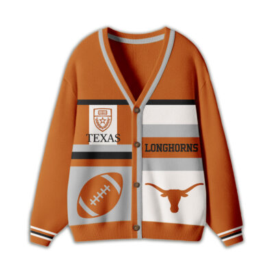 Alternative view of Texas Longhorns | Premium NCAA Game Day Striped Knit Cardigan