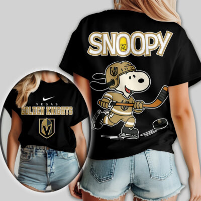 Alternative view of Vegas Golden Knights | Premium NHL Snoopy Hockey Women Shirt