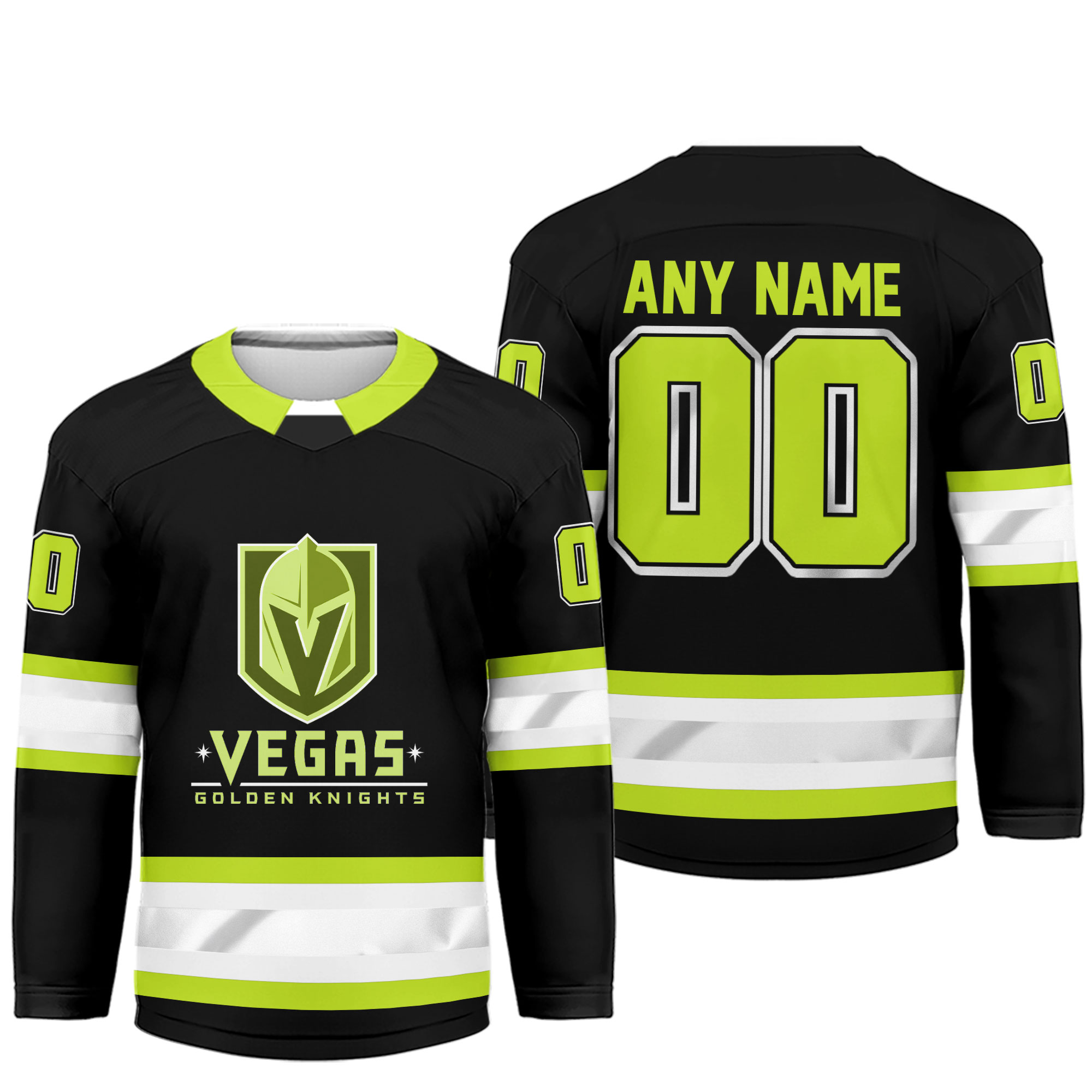 Vegas Golden Knights | Premium NHL Hi-Vis Hockey Spirit Custom Name and Number Jersey - Image 2