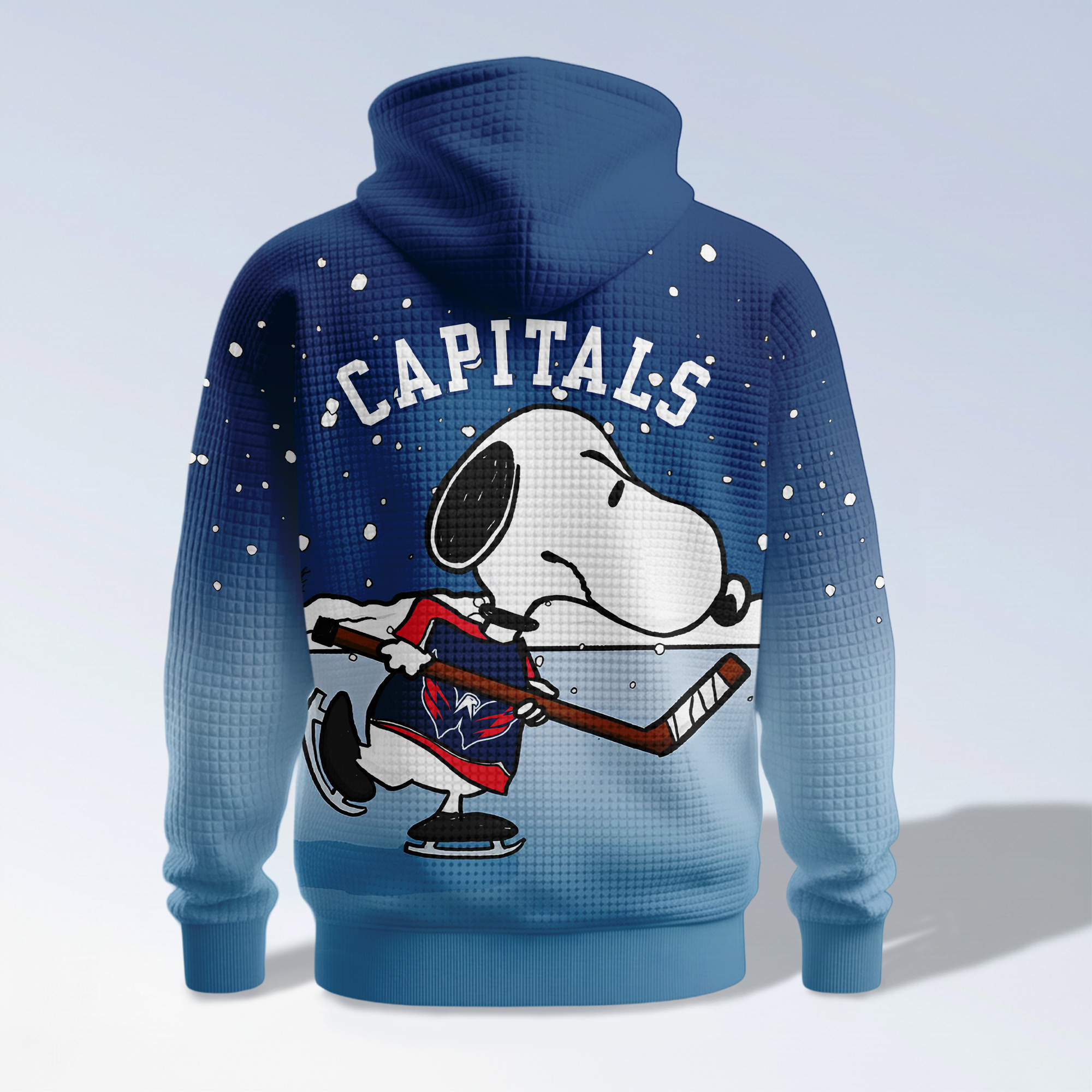 Washington Capitals | Premium NHL Snoopy Hockey 3D Waffle Hoodie TD - Image 3